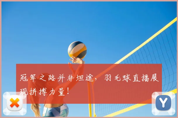 冠军之路并非坦途，羽毛球直播展现拼搏力量！