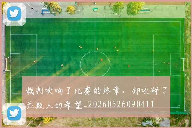 裁判吹响了比赛的终章，却吹碎了无数人的希望_20260526090411